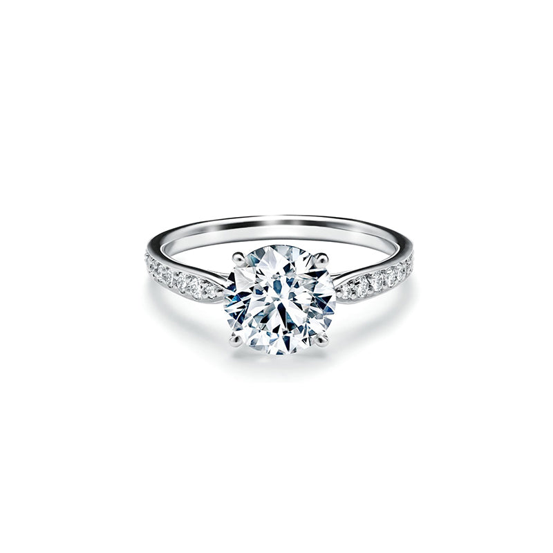 Shank Four-Prong Tiffany-Style Diamond Ring – Aurelian