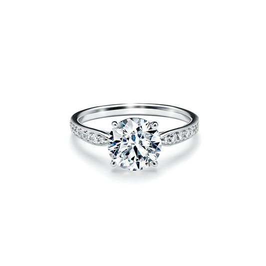 Shank Four-Prong Tiffany-Style Diamond Ring – Aurelian
