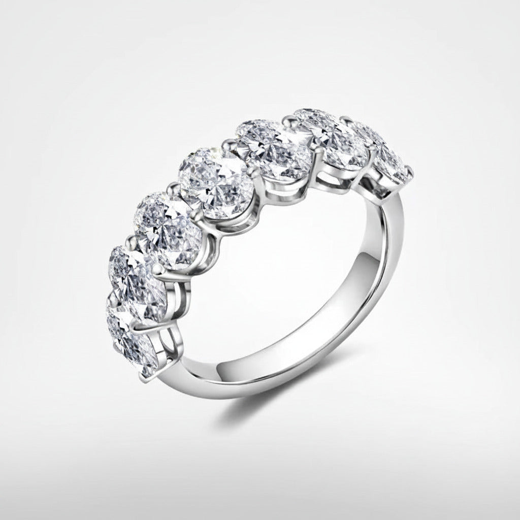 Band Half Eternity Oval Diamond Ring – Aurelian