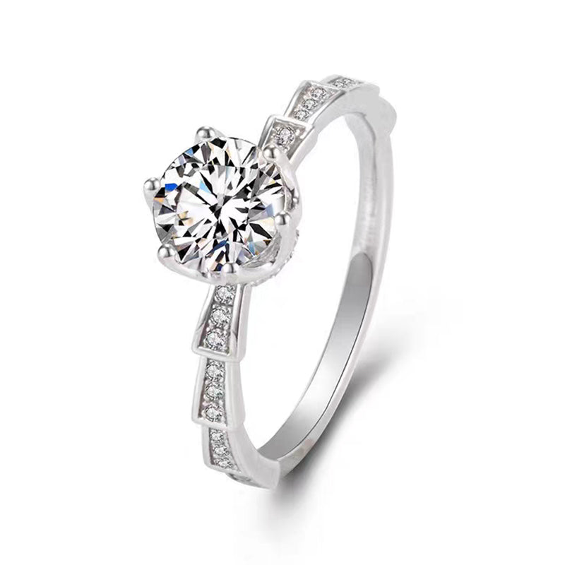 Serpent Shank Six-Prong Diamond Ring – Aurelian