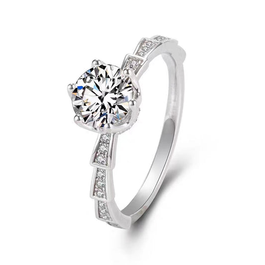 Serpent Shank Six-Prong Diamond Ring – Aurelian