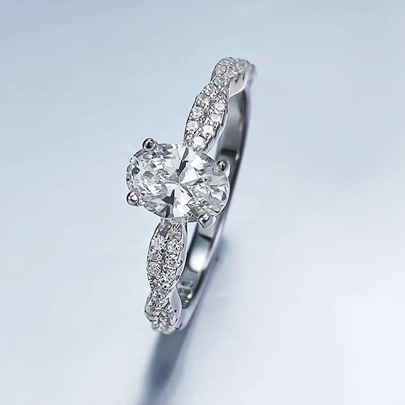 Twisted Shank Oval Diamond Ring – Aurelian