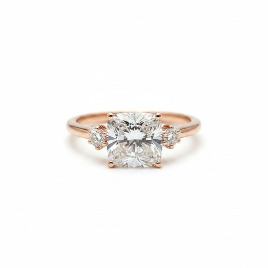 Trilogy Cushion Diamond Ring – Aurelian