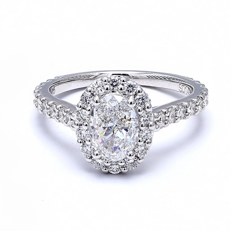 Oval Halo Diamond Ring