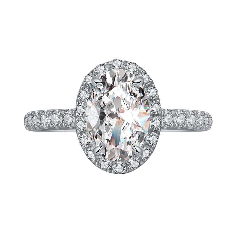 Oval Halo Diamond Ring – Aurelian
