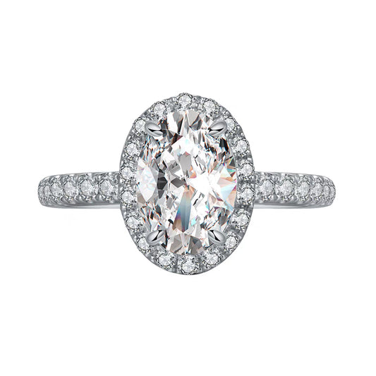 Oval Halo Diamond Ring – Aurelian