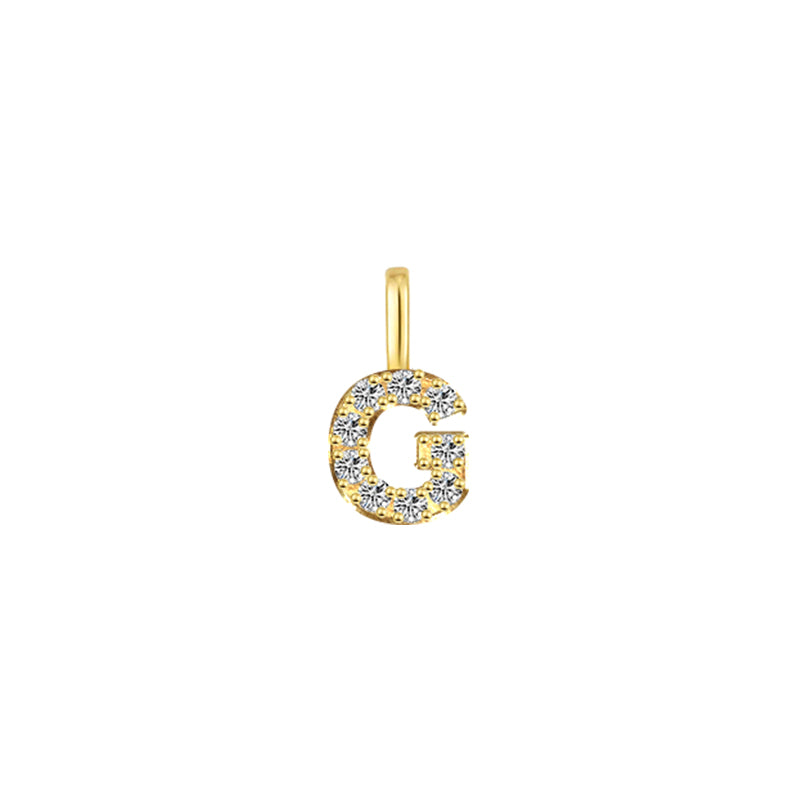 Round Letter Diamond Pendant – Aurelian