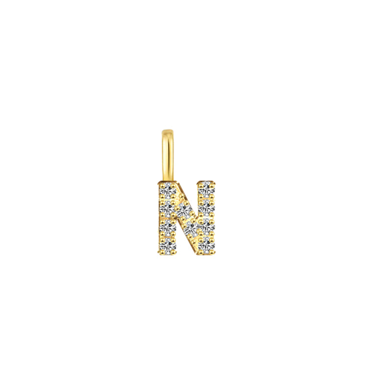 Round Letter Diamond Pendant – Aurelian