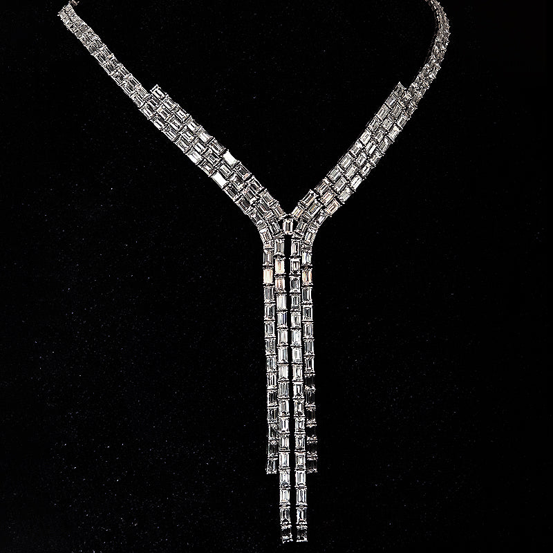 Emerald-Cut Diamond Necklace – Aurelian