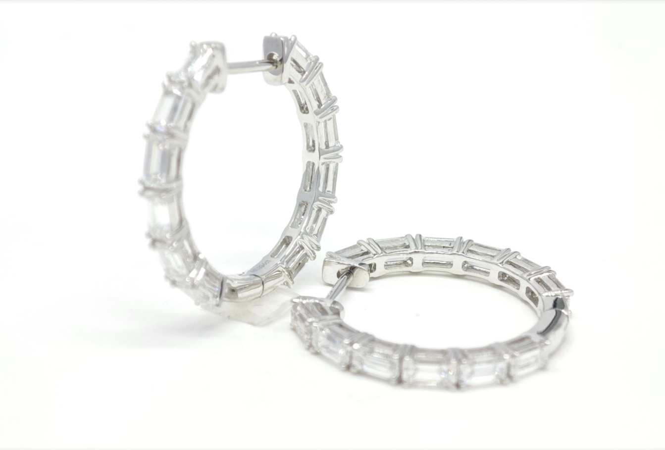 Rectangular Emerald-Cut Diamond Earrings – Aurelian
