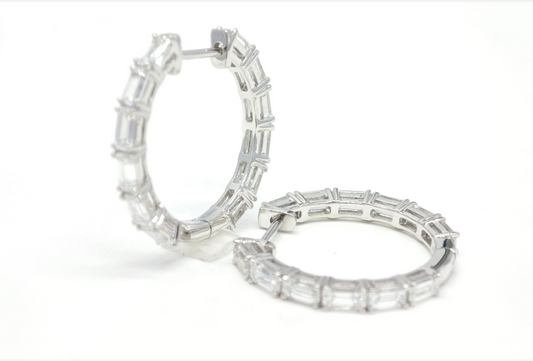 Rectangular Emerald-Cut Diamond Earrings – Aurelian