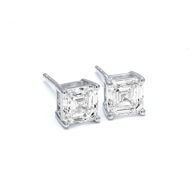 Asscher Diamond Stud Earrings – Aurelian
