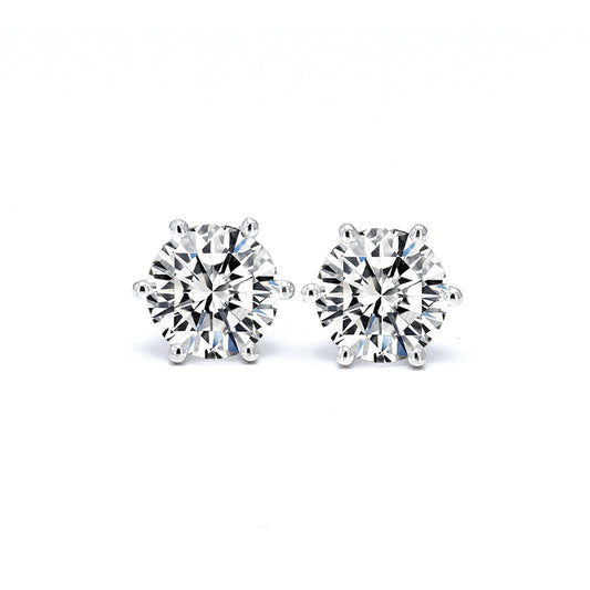 Six-Prong Diamond Stud Earrings – Aurelian