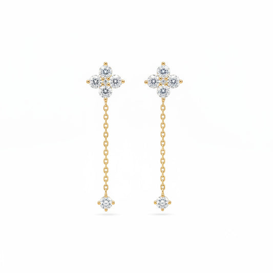 Lucky Clover Diamond Earrings