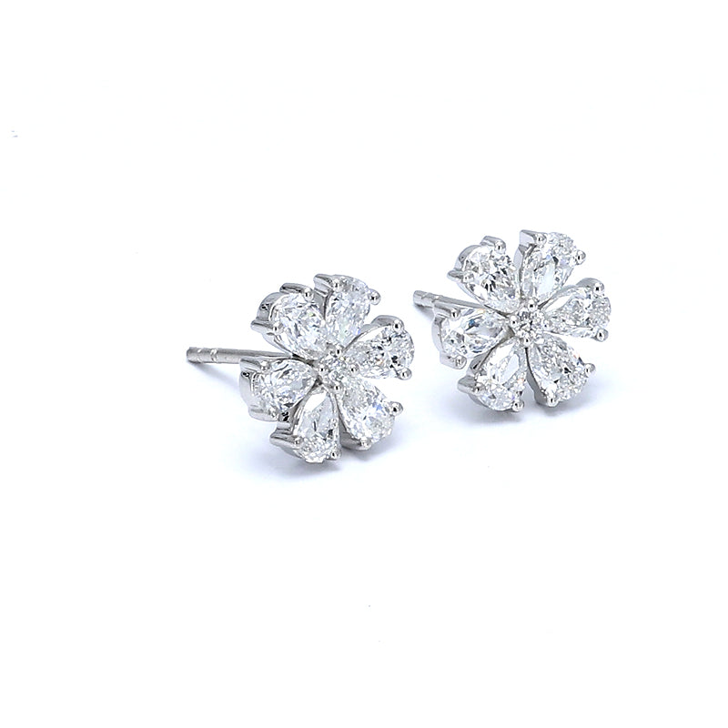 Five Flower Diamond Stud Earrings – Aurelian
