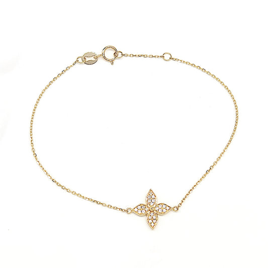Flower Clover Diamond Bracelet – Aurelian
