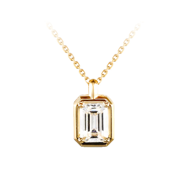 Emerald-Cut Diamond Necklace – Aurelian