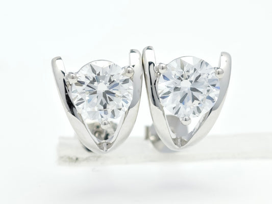 Round u Diamond Stud Earrings – Aurelian