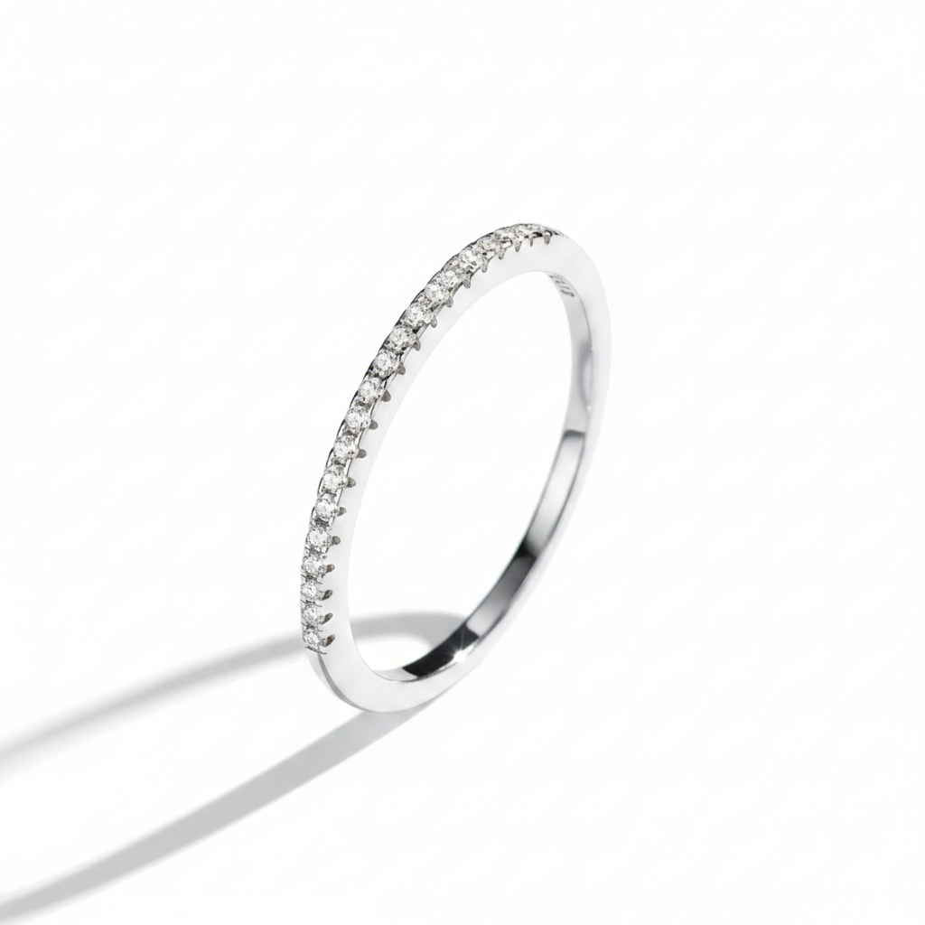 Round Band Half Eternity Diamond Ring – Aurelian