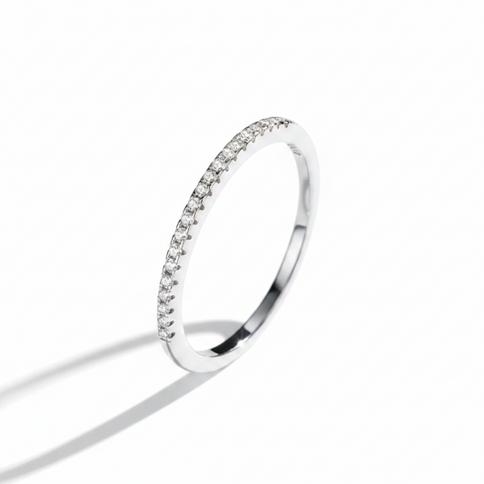 Round Band Half Eternity Diamond Ring – Aurelian