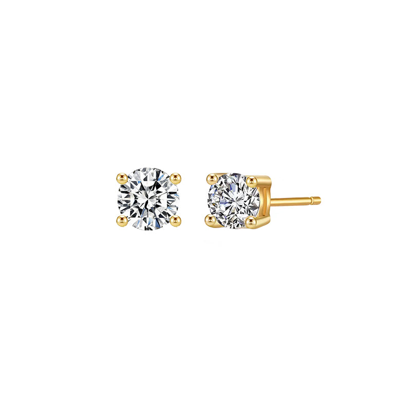 Four-Prong Diamond Stud Earrings – Aurelian