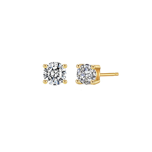 Four-Prong Diamond Stud Earrings – Aurelian