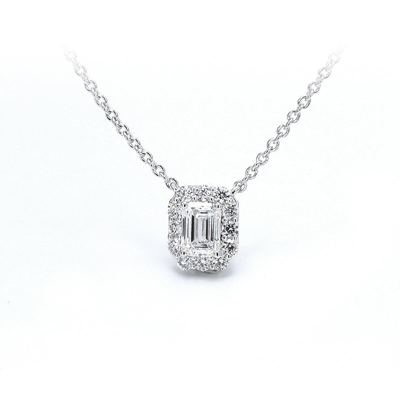 Emerald-Cut Diamond Necklace – Aurelian