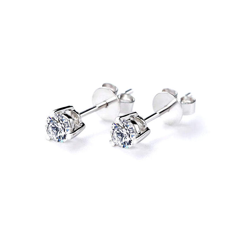 Three-Prong Diamond Stud Earrings – Aurelian