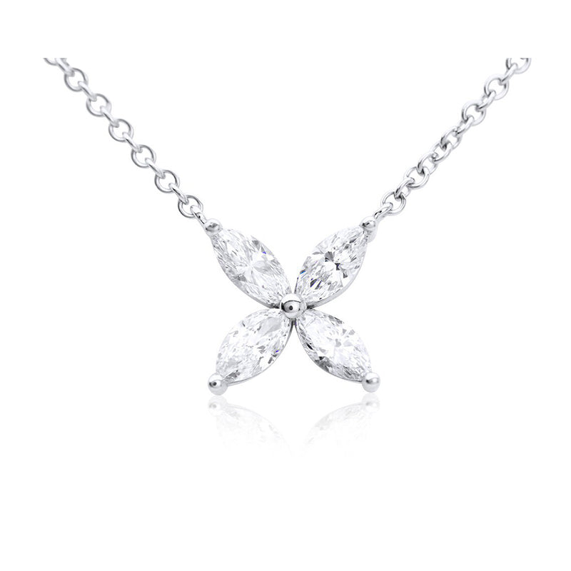 Clover Marquise Diamond Necklace – Aurelian