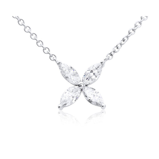 Clover Marquise Diamond Necklace – Aurelian