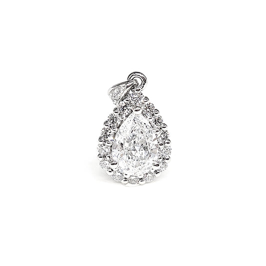 Halo Pear Diamond Pendant – Aurelian