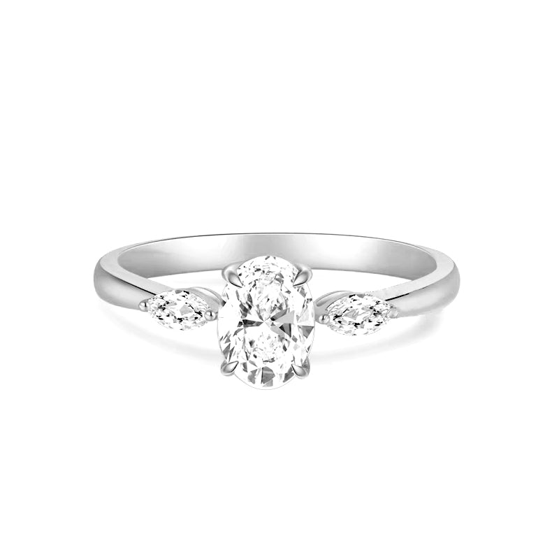 Three-Stone Oval Diamond Ring – Aurelian