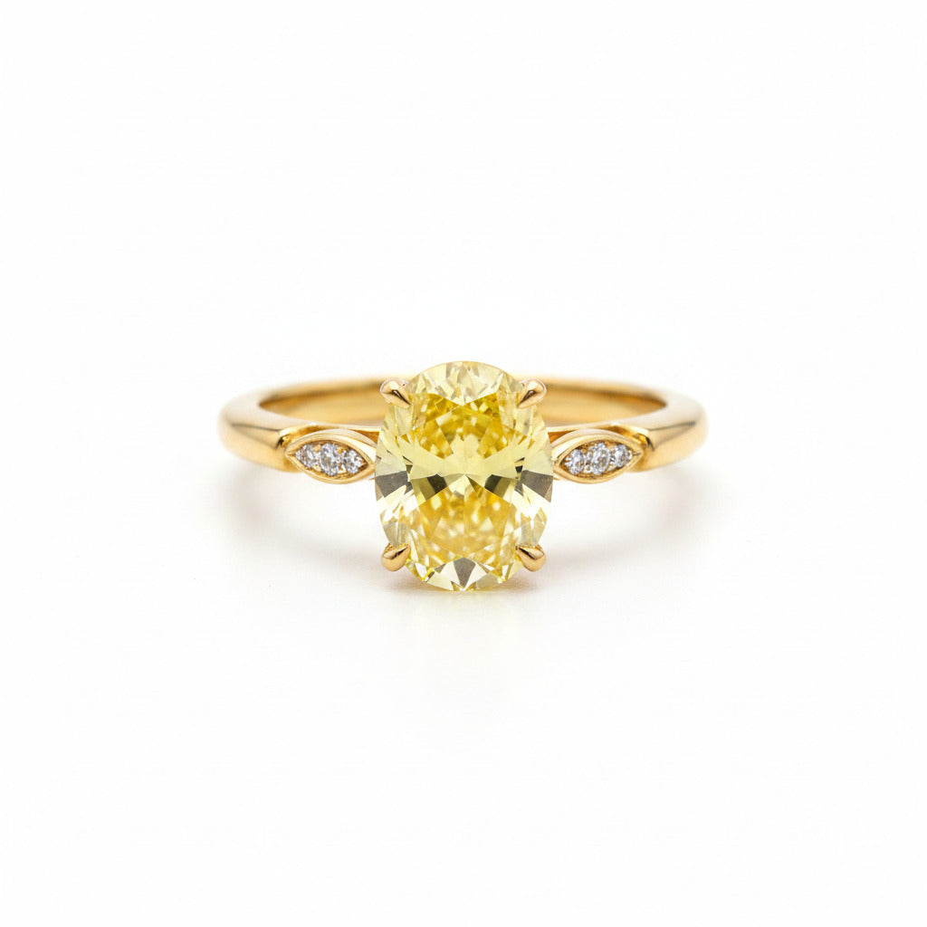 Cushion Yellow Diamond Ring – Aurelian