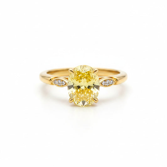 Cushion Yellow Diamond Ring – Aurelian