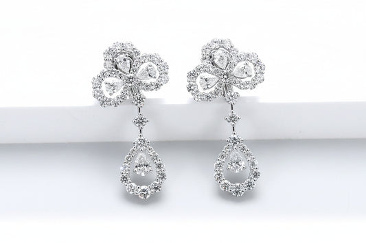 Clover Pear Diamond Earrings – Aurelian