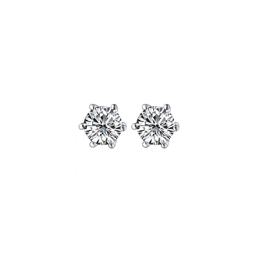 Six-Prong Diamond Stud Earrings – Aurelian