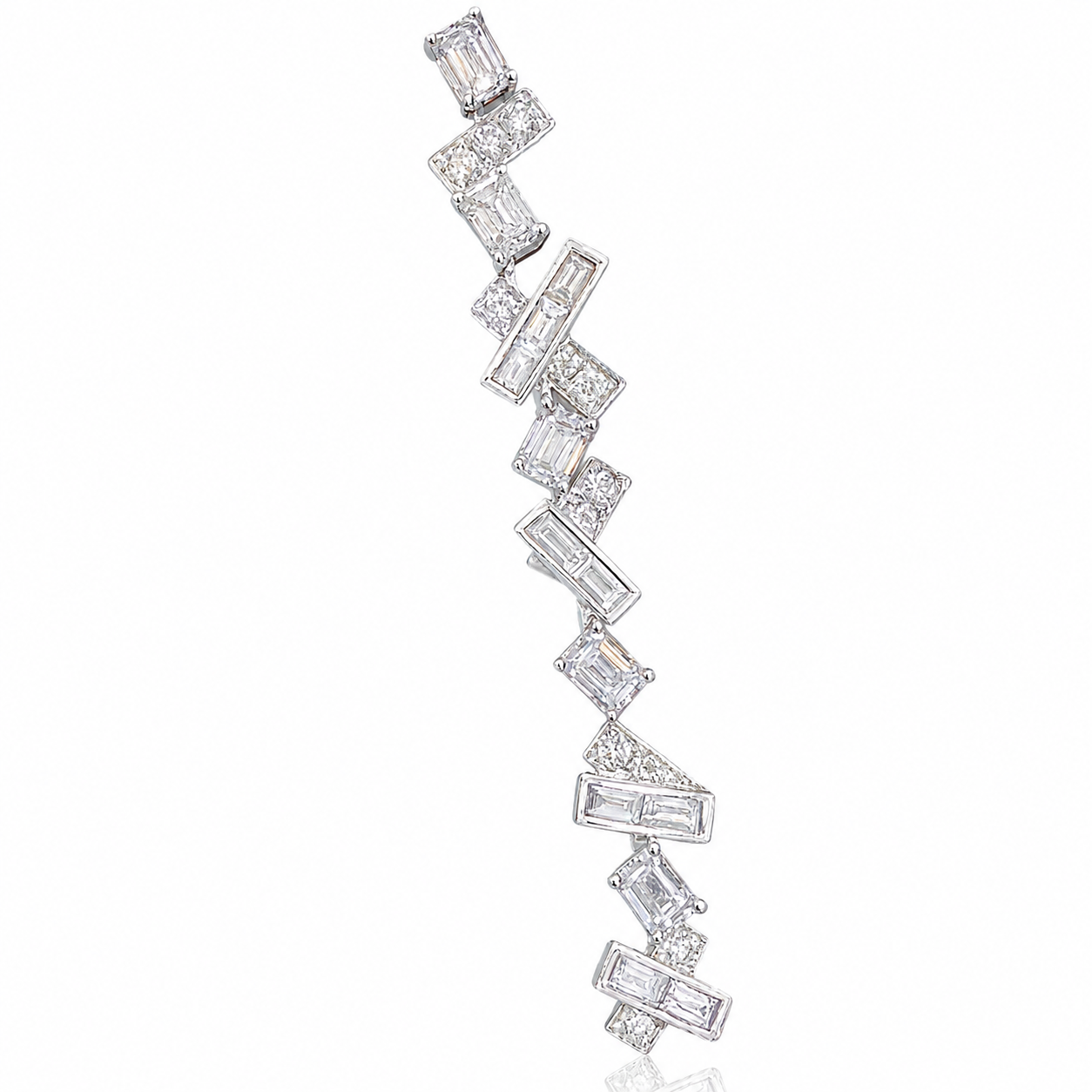 Baguette Pave Diamond Bracelet